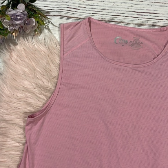 Zyia Active pink horizon athletic muscle tank top women’s - Picture 7 of 8